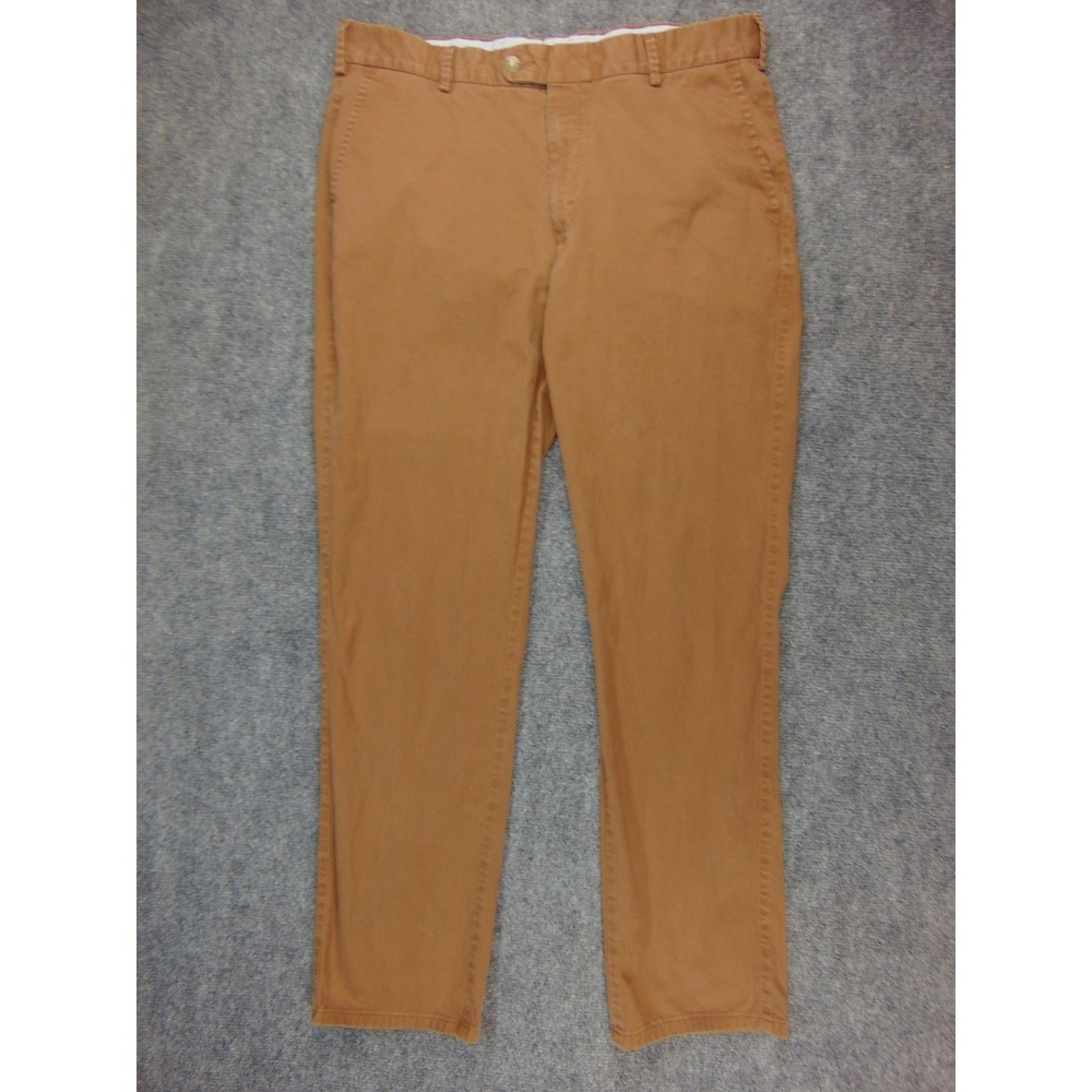 Peter Millar Chino Pants Mens 35x31 Brown Solid Preppy Golf Luxury Casual